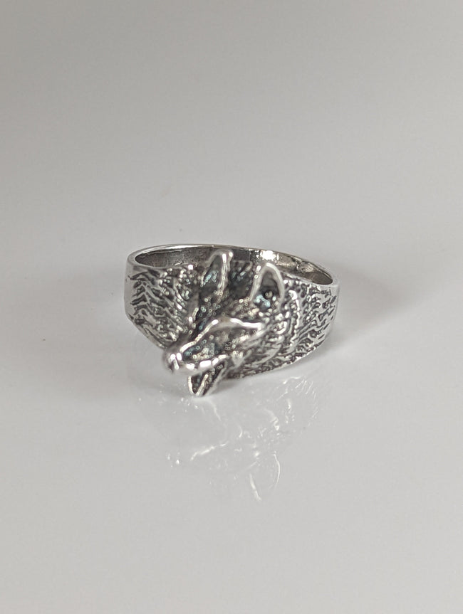 Silver Steed Wolf Silver Ring