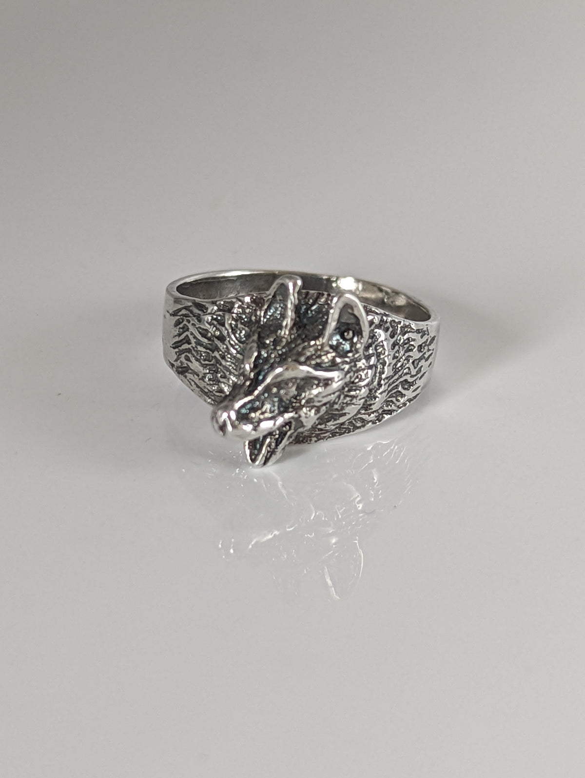 Silver Steed Wolf Silver Ring
