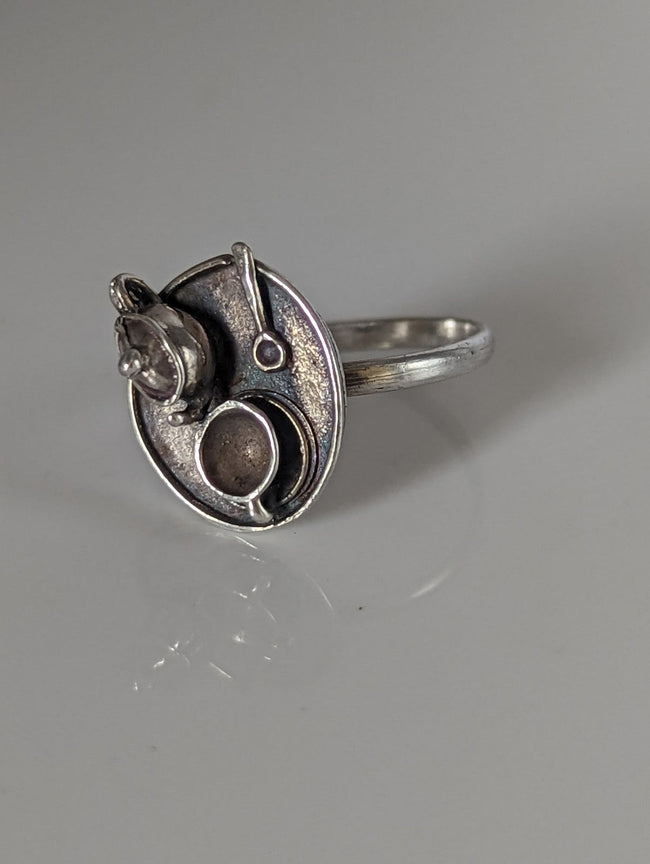 Silver Steed Tea Tray Silver Ring