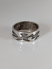 Silbernes Ross Flammen Ring