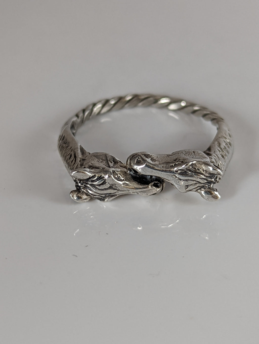 925 Silver Two Horse Heads Ring – Equestrian-Inspired Gift for Him or Her