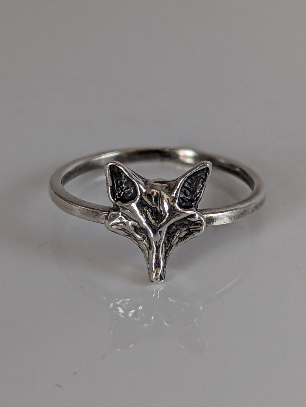 925 Silver Fox Ring – Nature-Inspired Handmade Gift for Animal Lovers