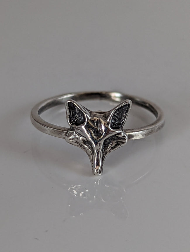 925 Silver Fox Ring – Nature-Inspired Handmade Gift for Animal Lovers