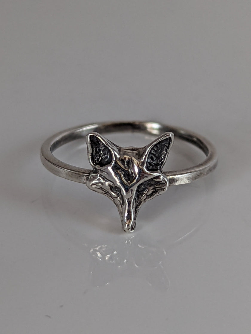 925 Silver Fox Ring – Nature-Inspired Handmade Gift for Animal Lovers
