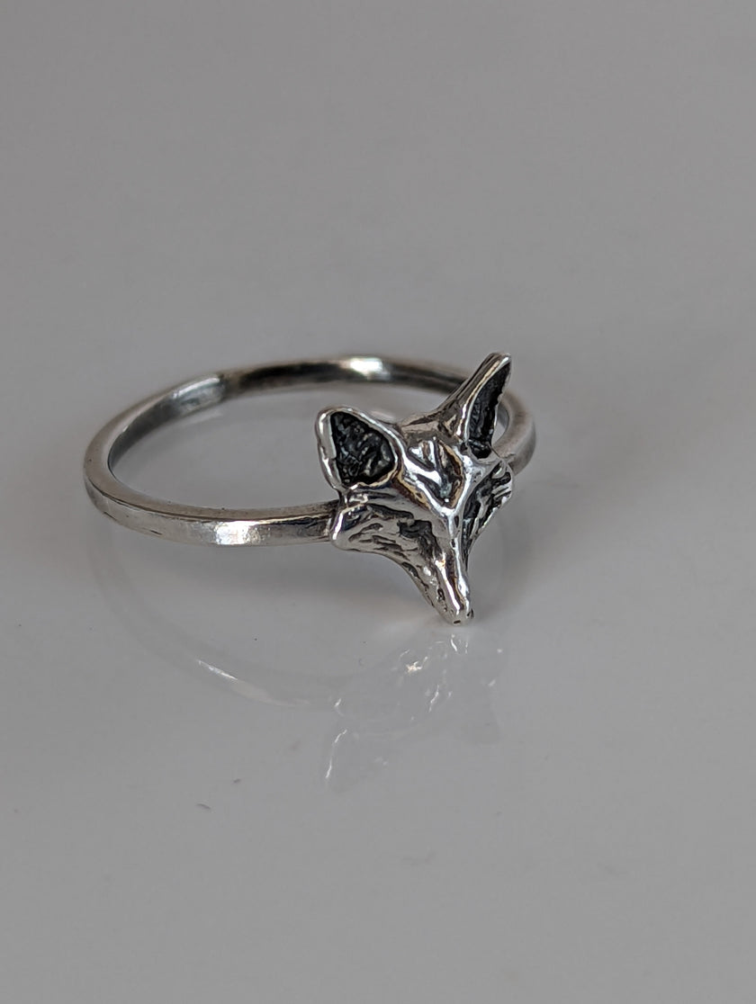 925 Silver Fox Ring – Nature-Inspired Handmade Gift for Animal Lovers