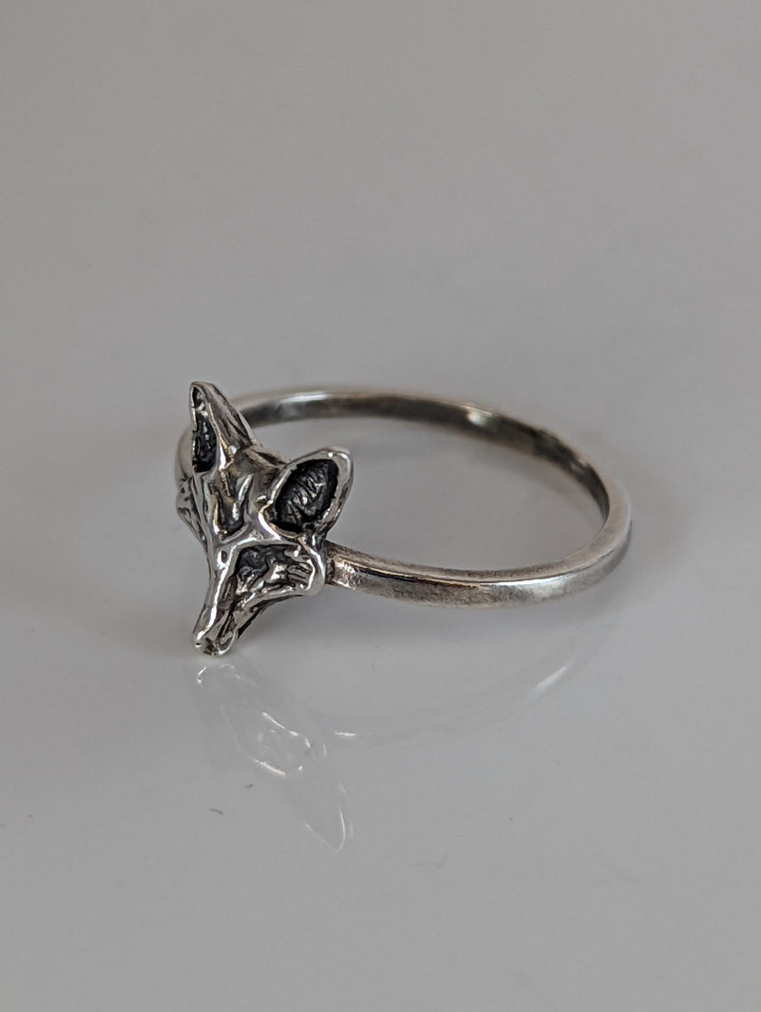 925 Silver Fox Ring – Nature-Inspired Handmade Gift for Animal Lovers