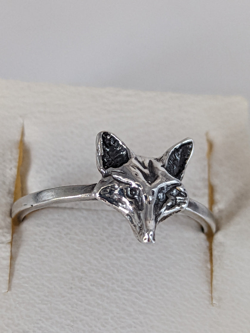 925 Silver Fox Ring – Nature-Inspired Handmade Gift for Animal Lovers