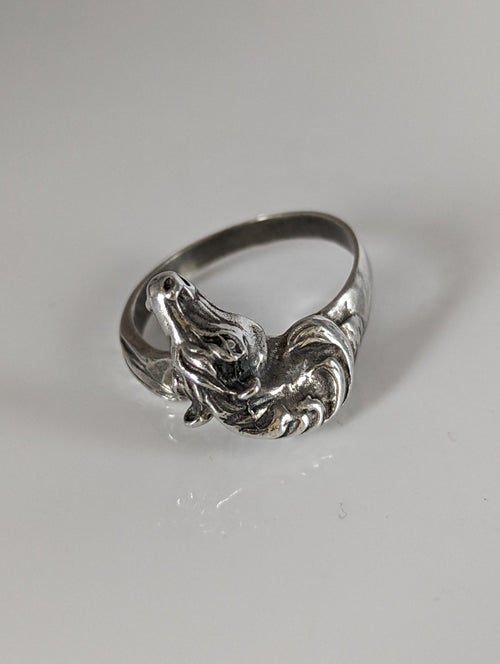 925 Silver Steed Horse Head Ring – Bold Equestrian Statement for Him or Her