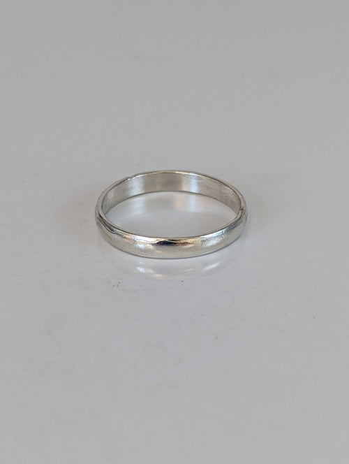 925 Silver Plain Band Ring – Unisex Equestrian-Inspired Minimalist Ring