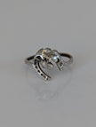 925 Silver Horseshoe, Acorn & Oak Leaf Ring – Symbolic Nature Gift
