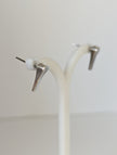 Silver Steed Short Hoof Nail Stud Earrings