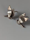 Silver Steed Bird Stud Earrings