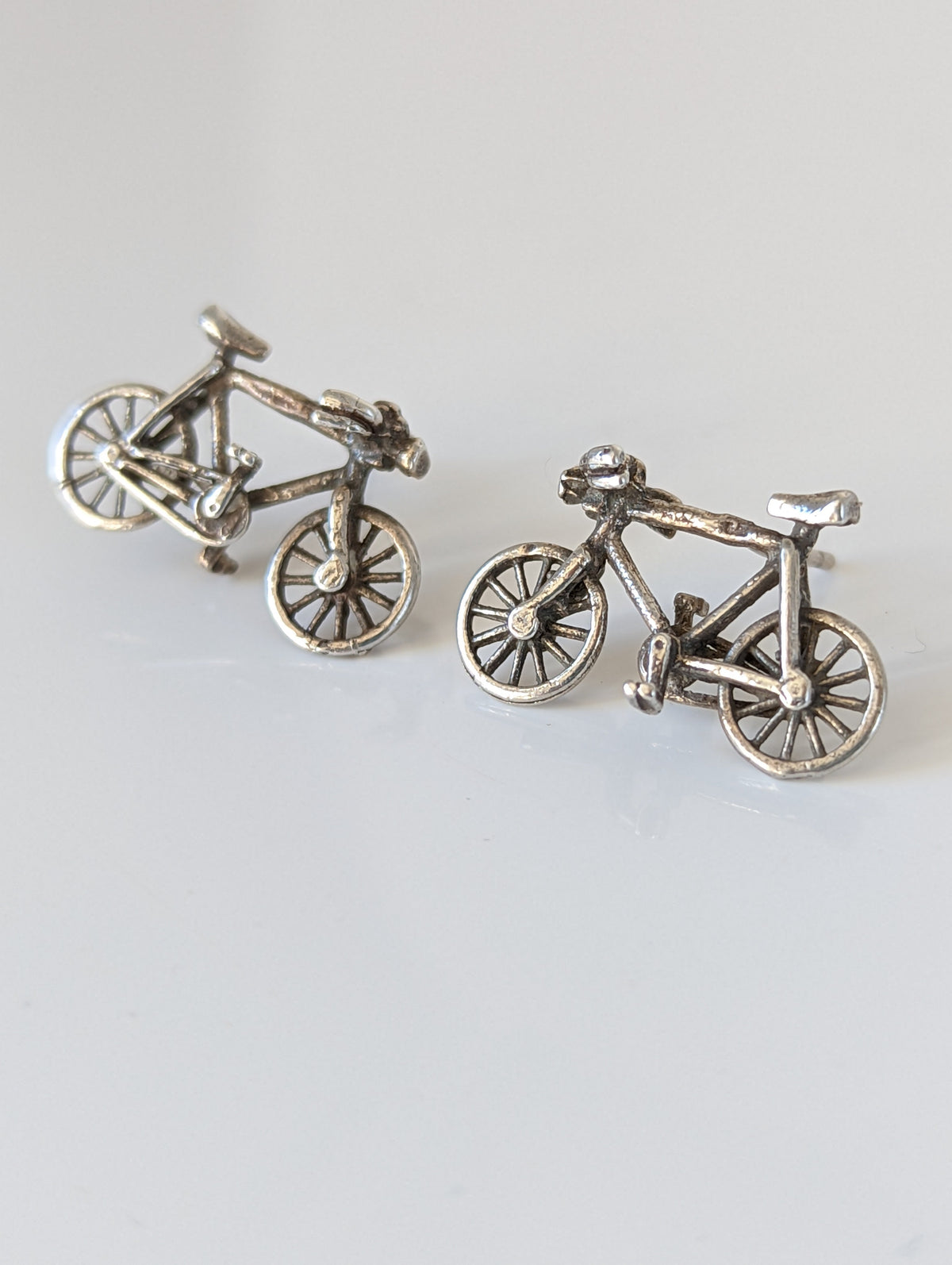 Silver Steed Bicycles Stud Earrings
