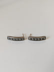 Silver Steed Greek Motive Stud Earrings