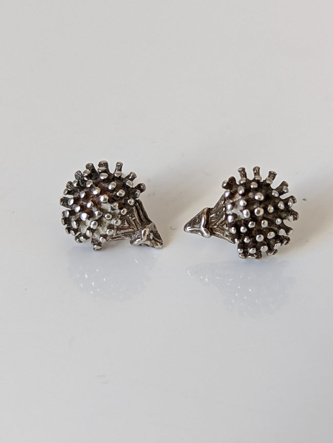 Silver Steed Hedgehog Stud Earrings