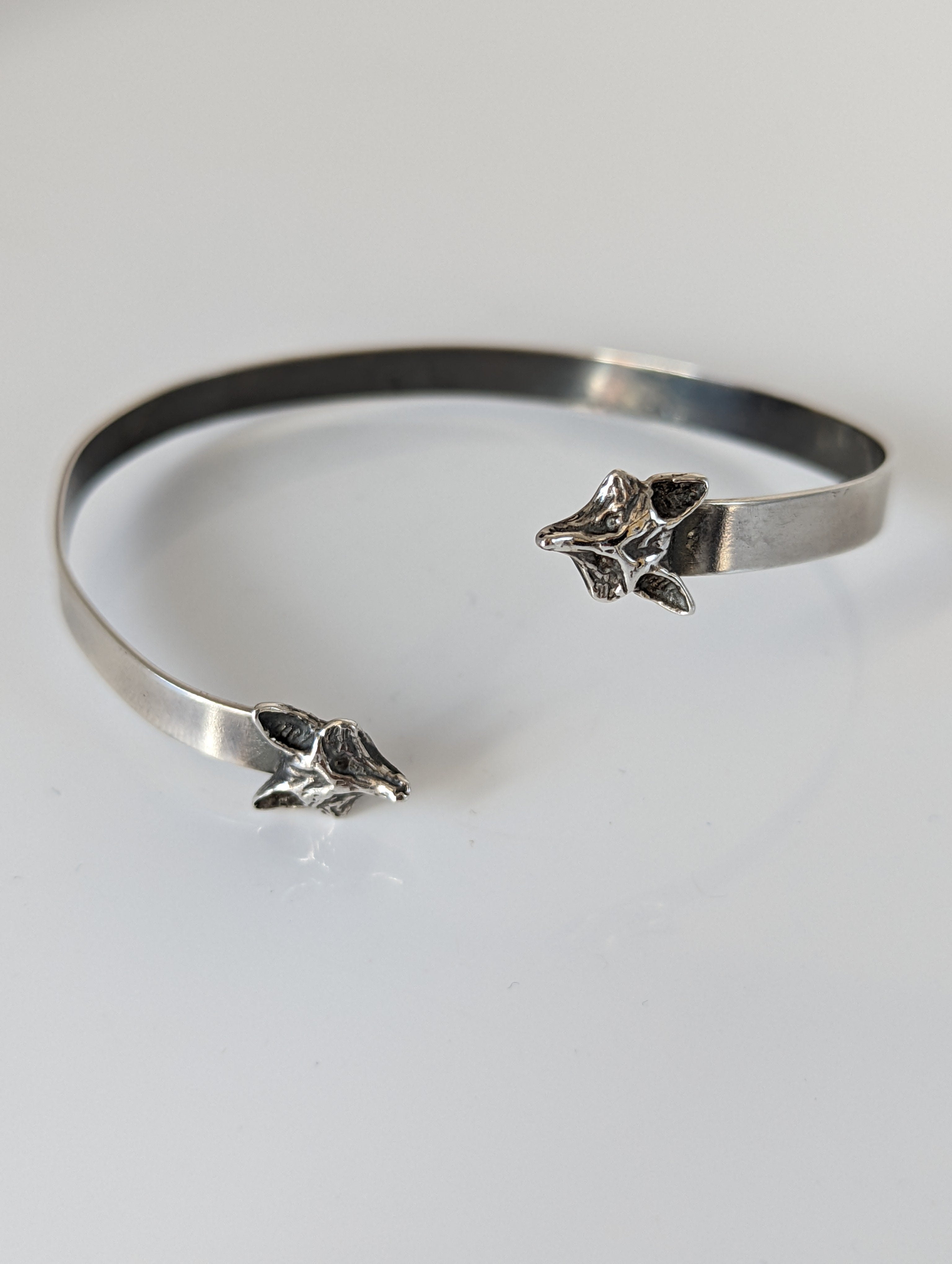Silver Steed Fox Head Bangle