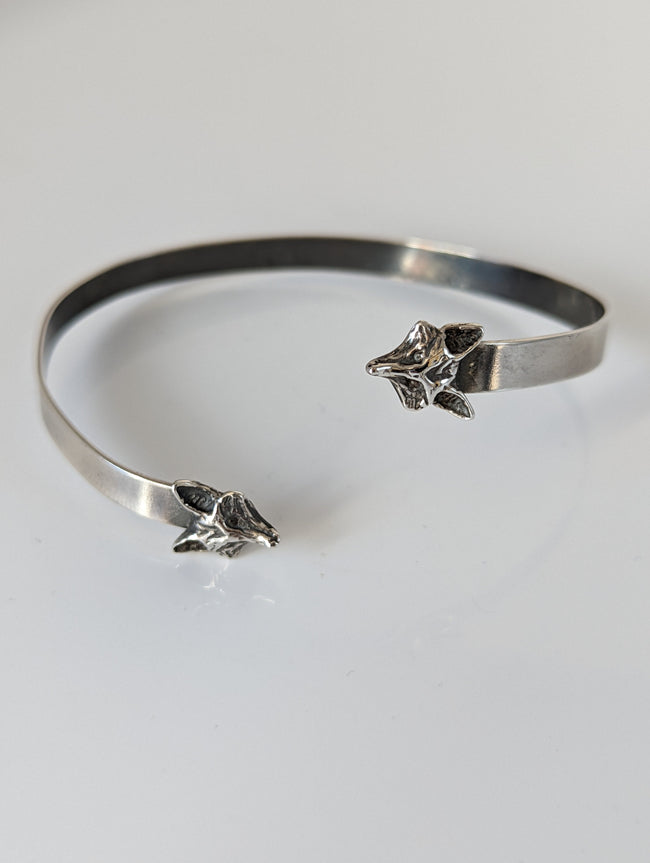 Silver Steed Fox Head Bangle