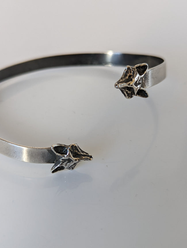 Silver Steed Fox Head Bangle