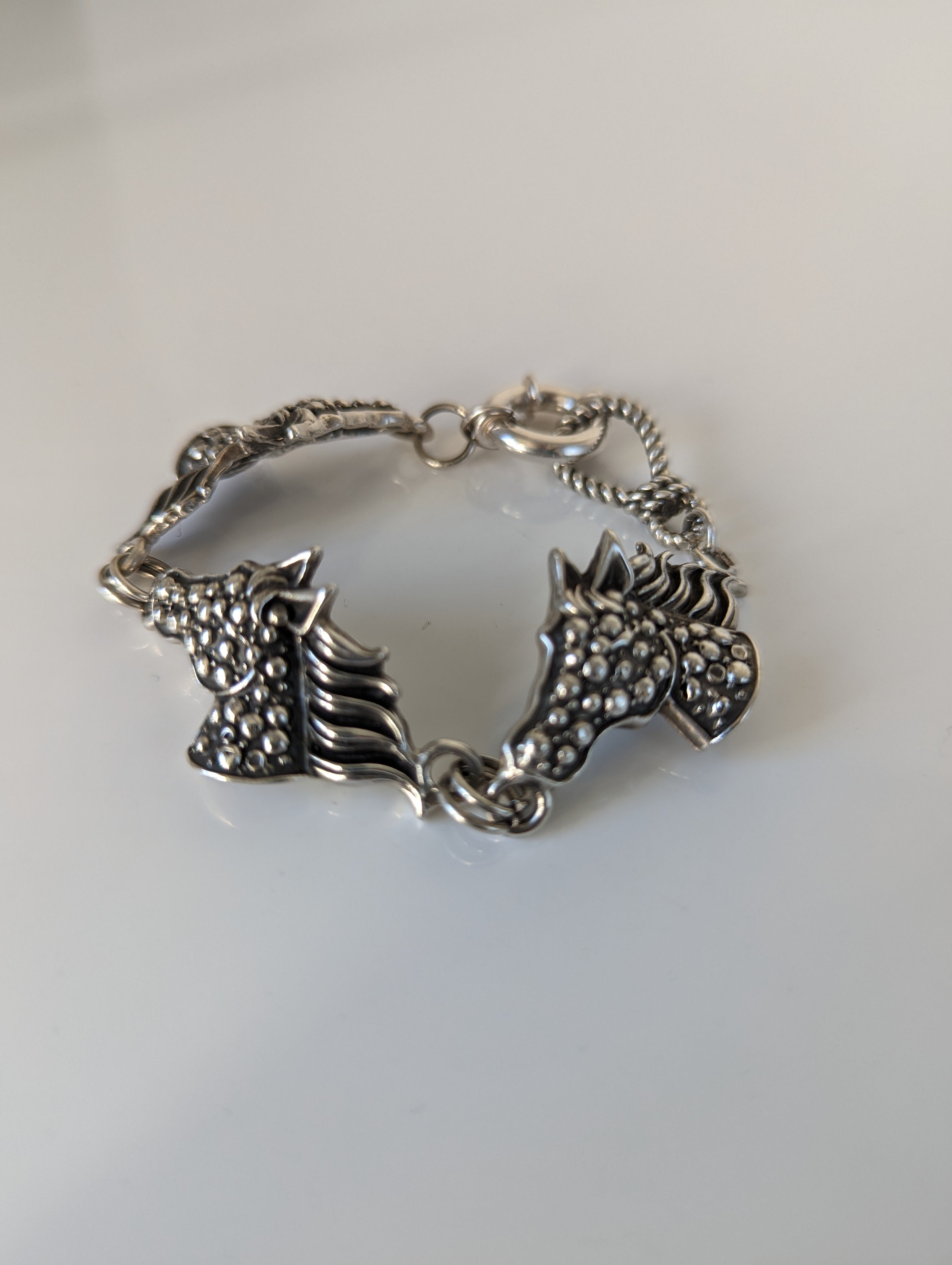 Silver Steed Dappled Silver  Horse Bracelet