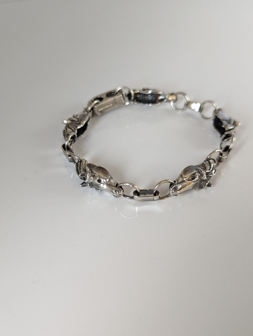 Silver Steed 3D Horse Head Bracelet