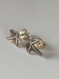 Silver Steed Sweetgum Leaf Stud Earrings