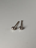 Silver Steed Extra Small Ball Stud Earrings