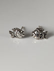 Silver Steed Fish Stud Earrings