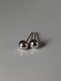 Silver Steed Medium Ball Stud Earrings