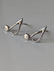 Silver Steed Notes Stud Earrings