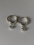 Silver Steed Ball Hoop Earrings