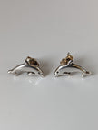 Silver Steed Dolphin Stud Earrings