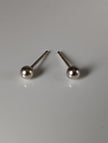 Silver Steed Small Ball Stud Earrings