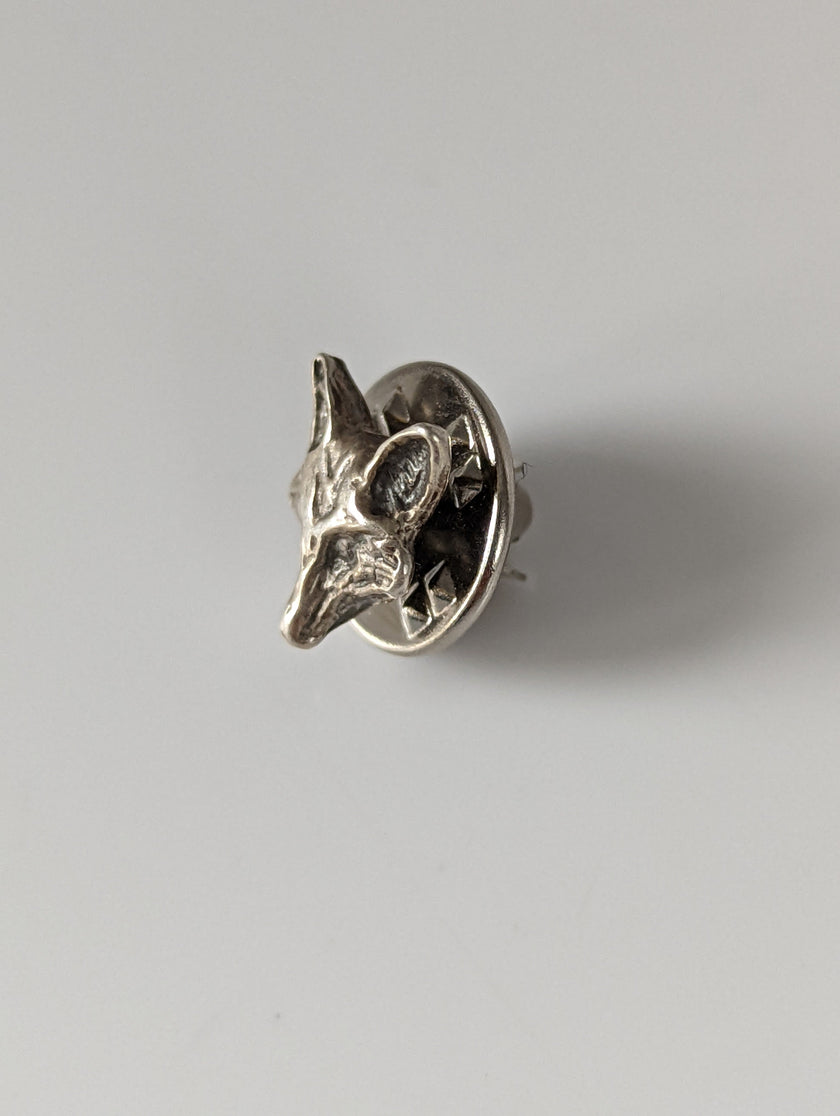Silver Steed Fox Head Silver Pin