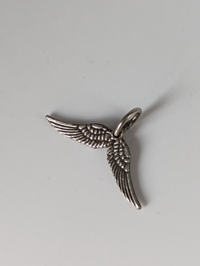 Silver Steed Angel Wings Silver Pendant