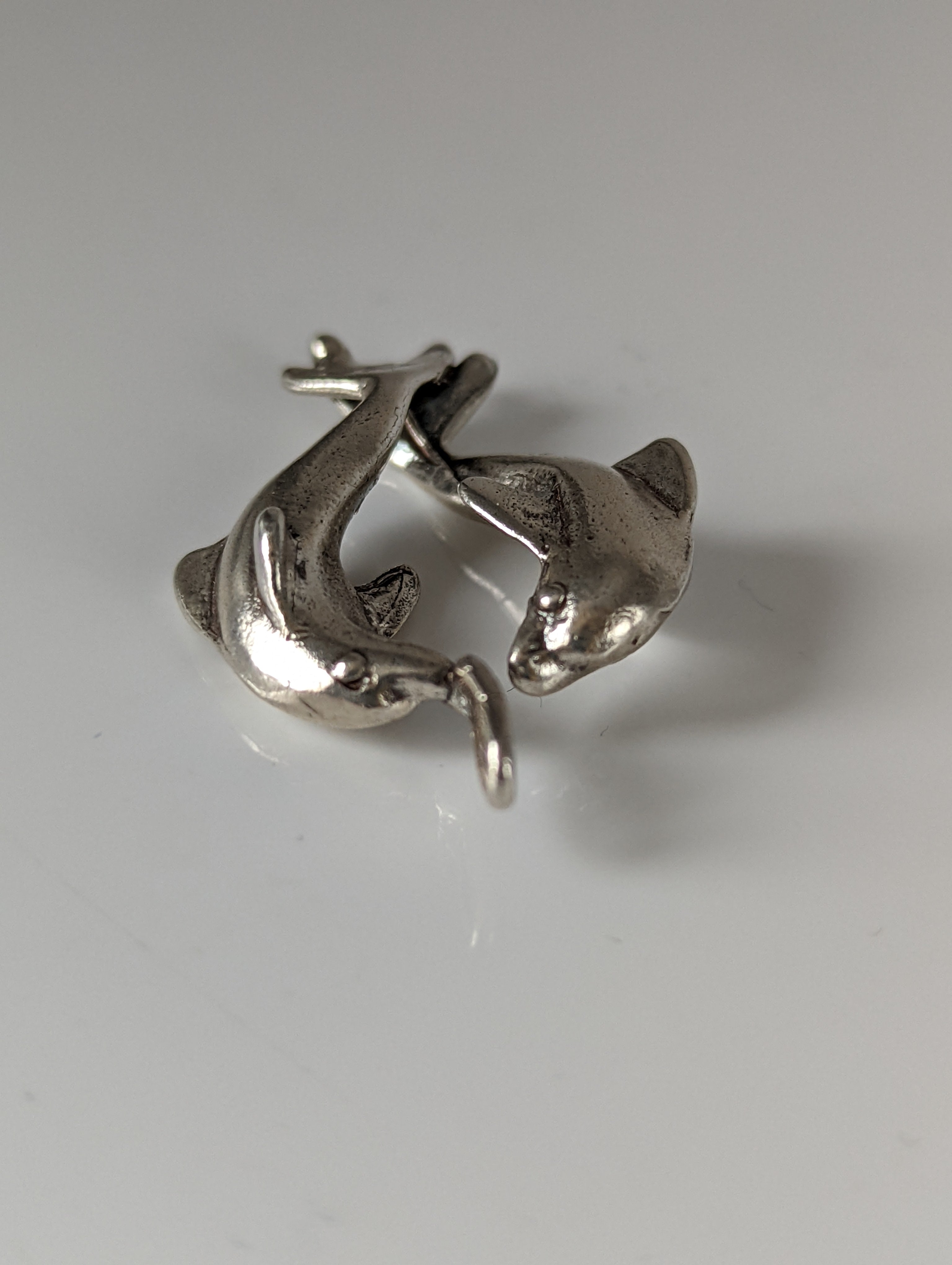 Silver Steed Dancing Dolphins Silver Pendant