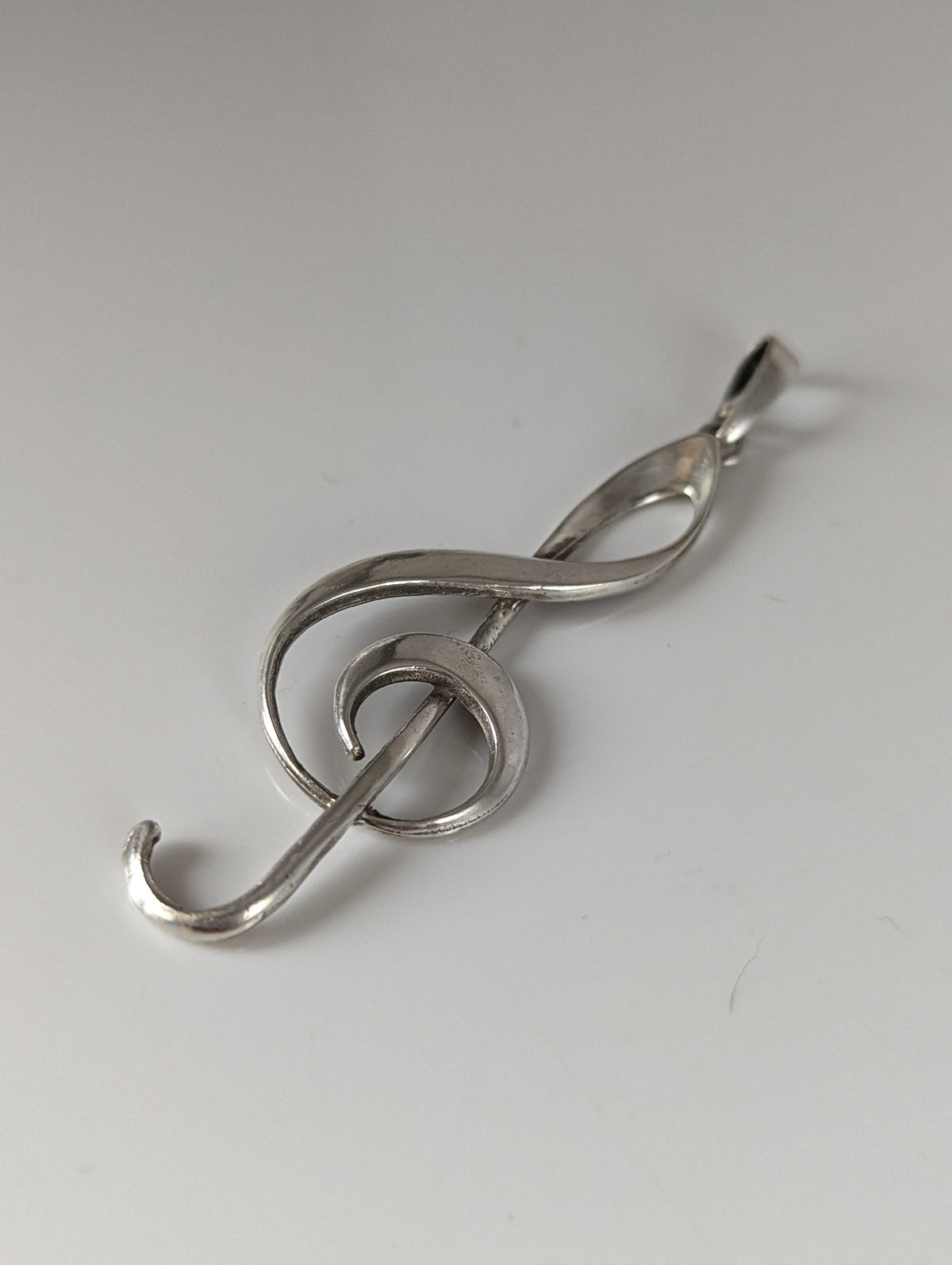 Silver Steed Treble Clef Silver Pendant