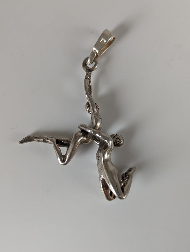 Silver Steed Acrobats Silver Pendant