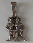 Silver Steed Romans Twins Silver Pendant