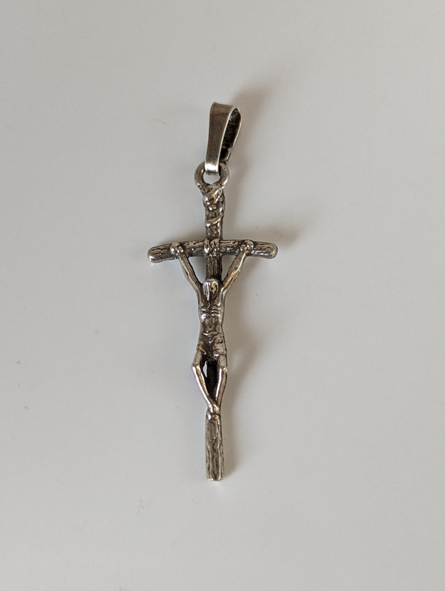 Silver Steed Crucifix Silver Pendant