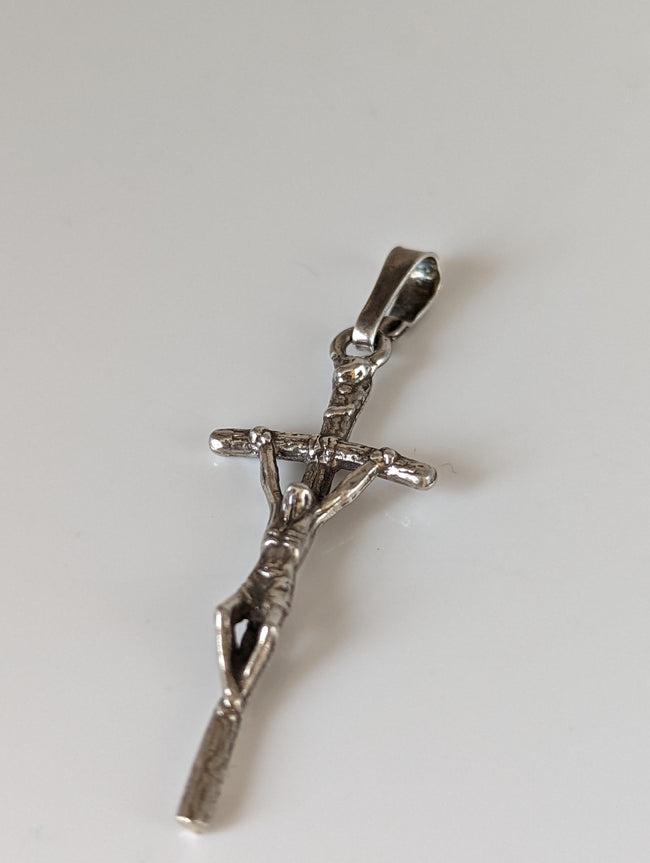 Silver Steed Crucifix Silver Pendant