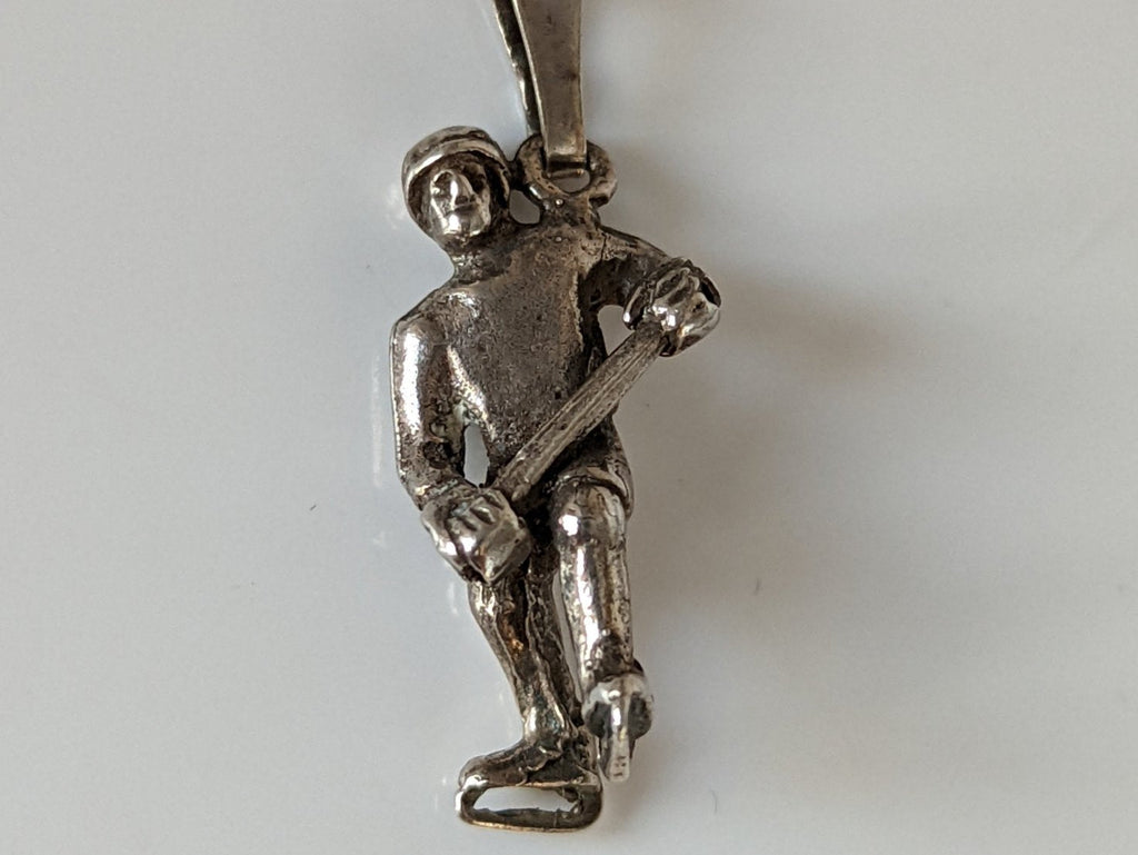 Silver Steed Ice Hockey Silver Pendant