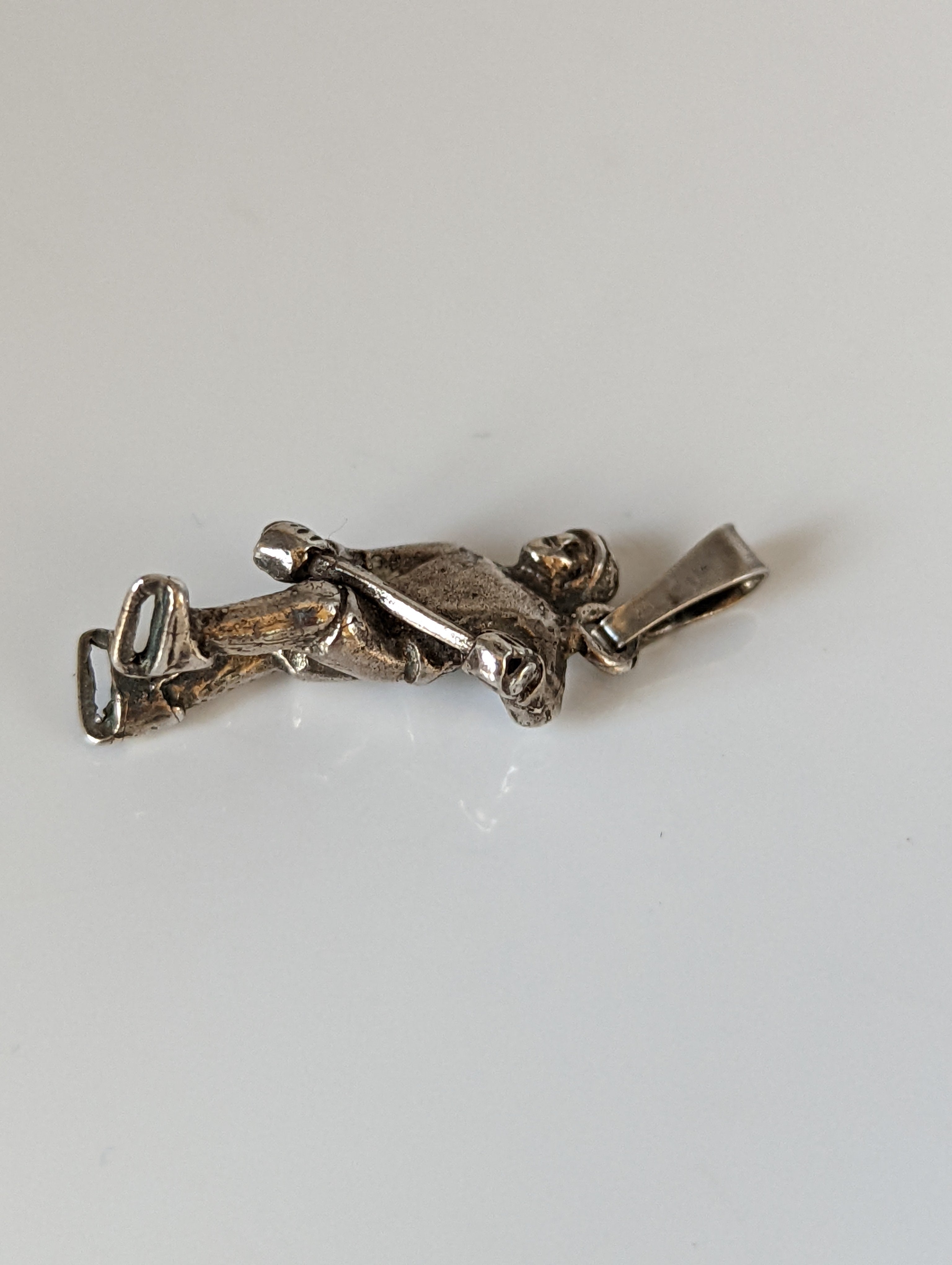 Silver Steed Ice Hockey Silver Pendant