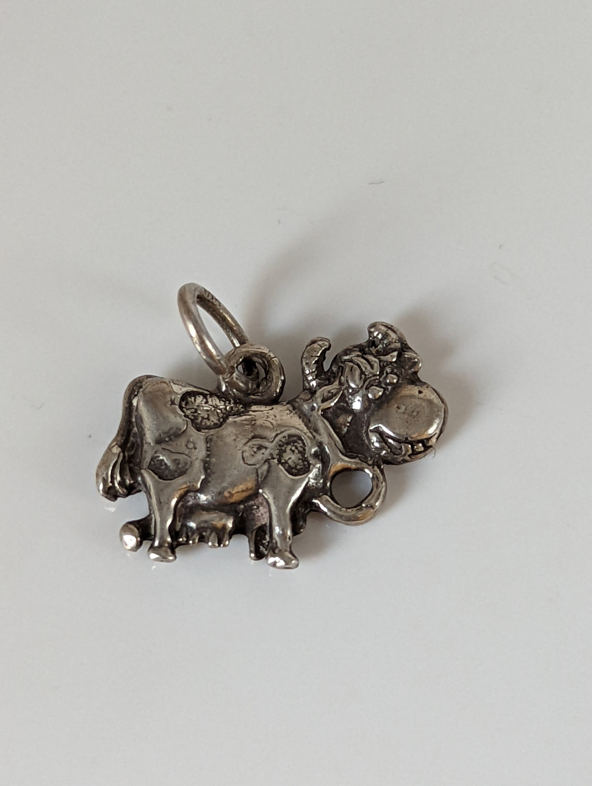 Silver Steed Happy Cow Silver Pendant
