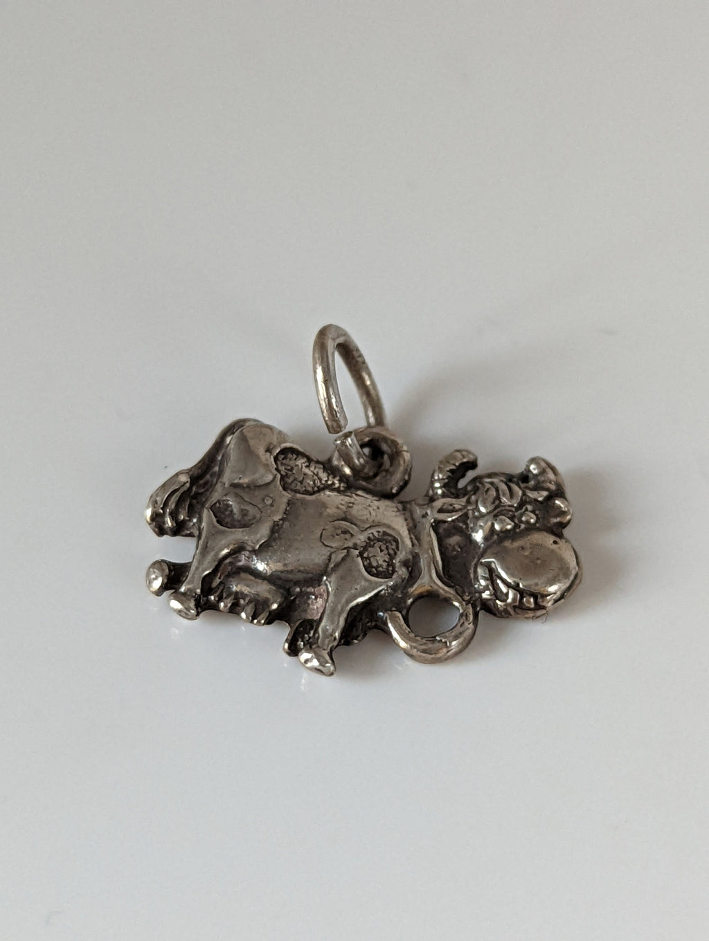 Silver Steed Happy Cow Silver Pendant