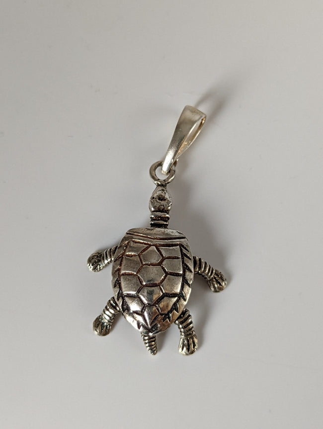 Silver Steed Tortoise Silver Pendant