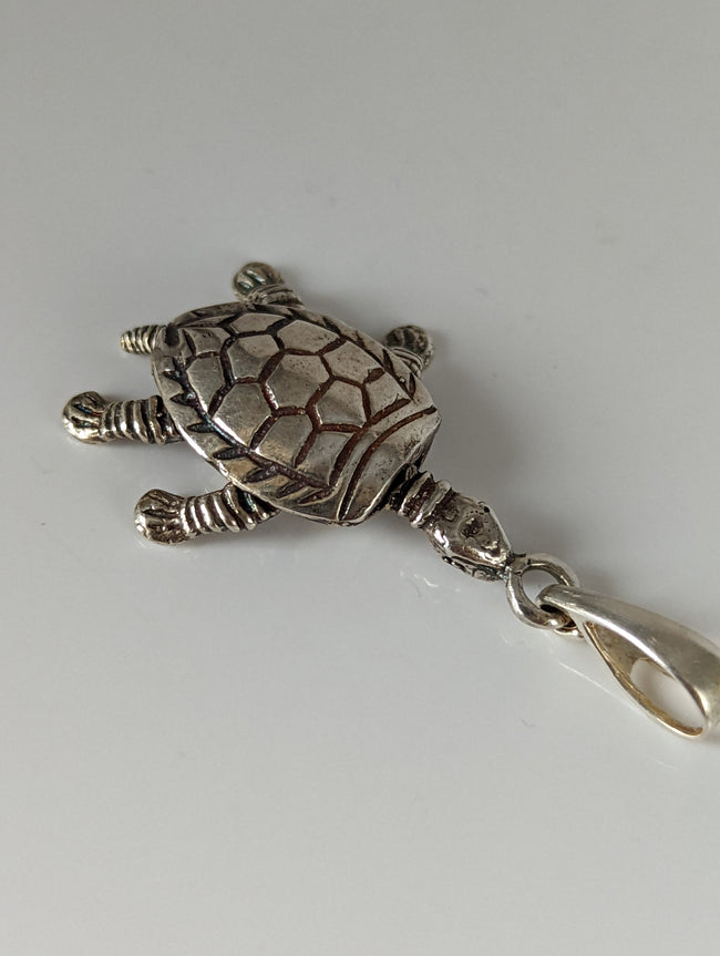 Silver Steed Tortoise Silver Pendant