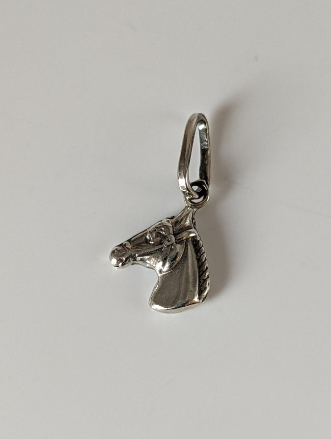Silver Steed Horse Head Silver Pendant