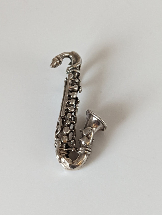 Silver Steed Saxophone Silver Pendant