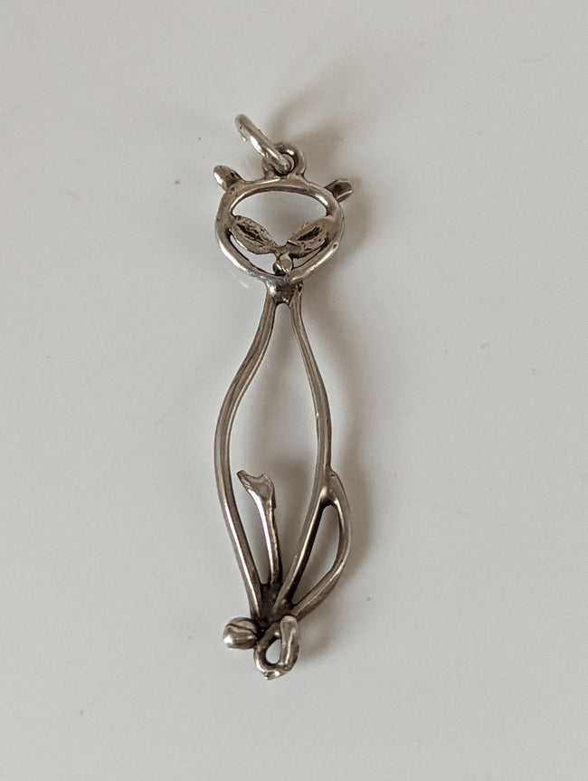 Silver Steed Feline Silver Pendant