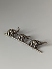 Silver Steed Elephants Silver Brooch